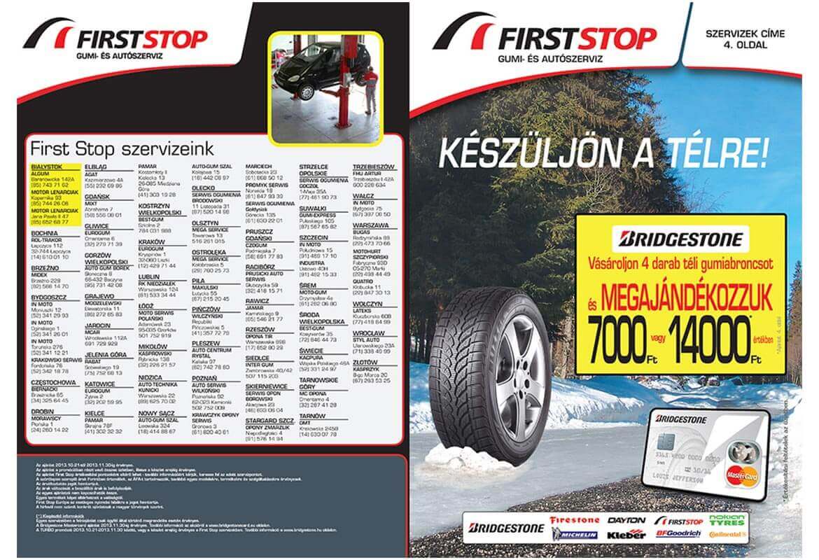 Projekt gazetki reklamowej Firststop