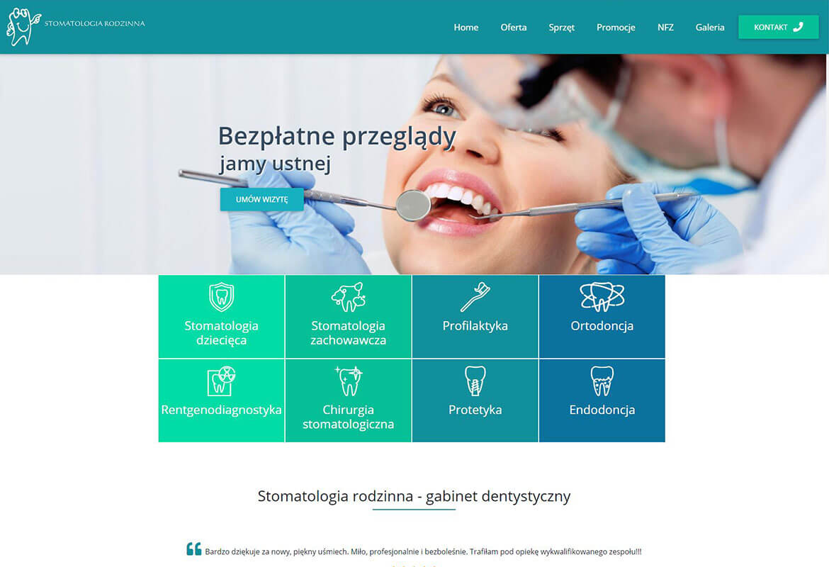 Strona www Stomatologia rodzinna