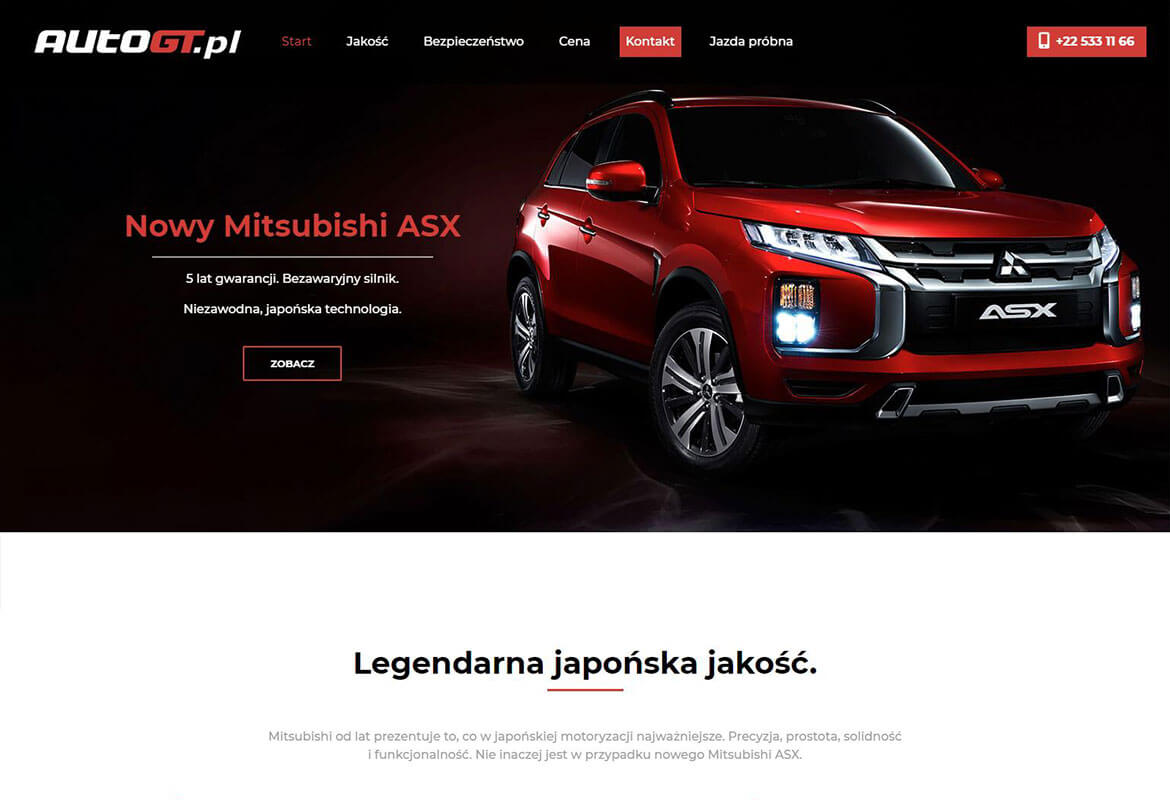 Landing Page Mitsubishi ASX