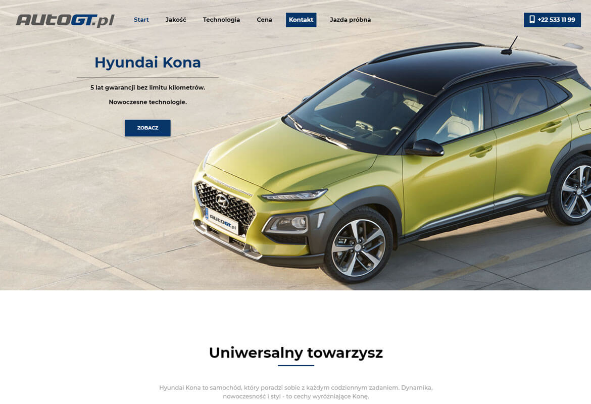 Landing Page Hyundai Kona