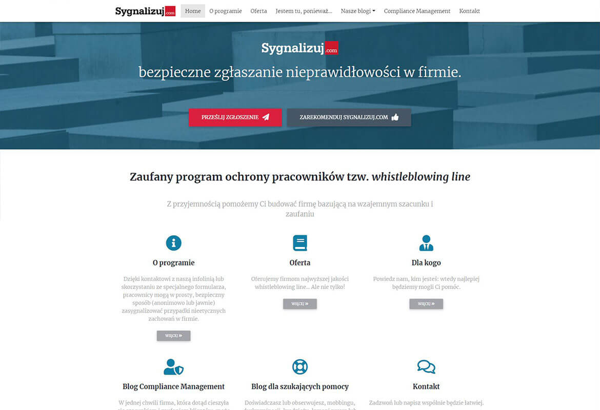 Strona www sygnalizuj.com