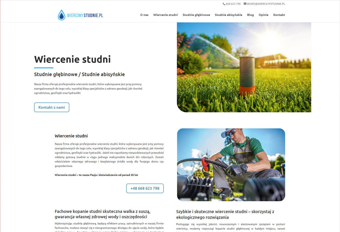Strona www wiercimystudnie.pl