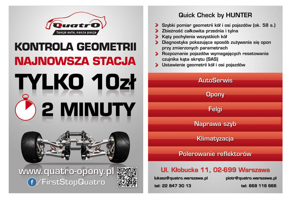 Projekt ulotki Quatro