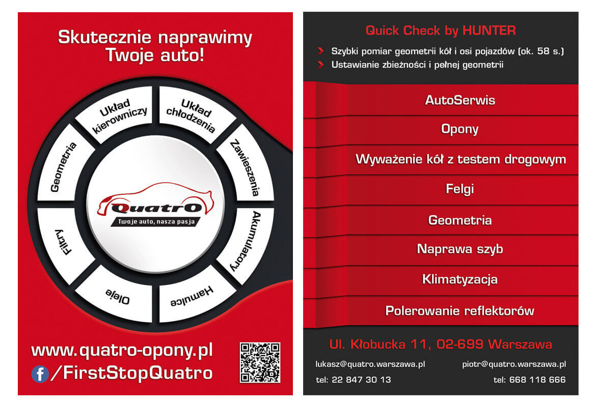 Projekt ulotki reklamowej Quatro