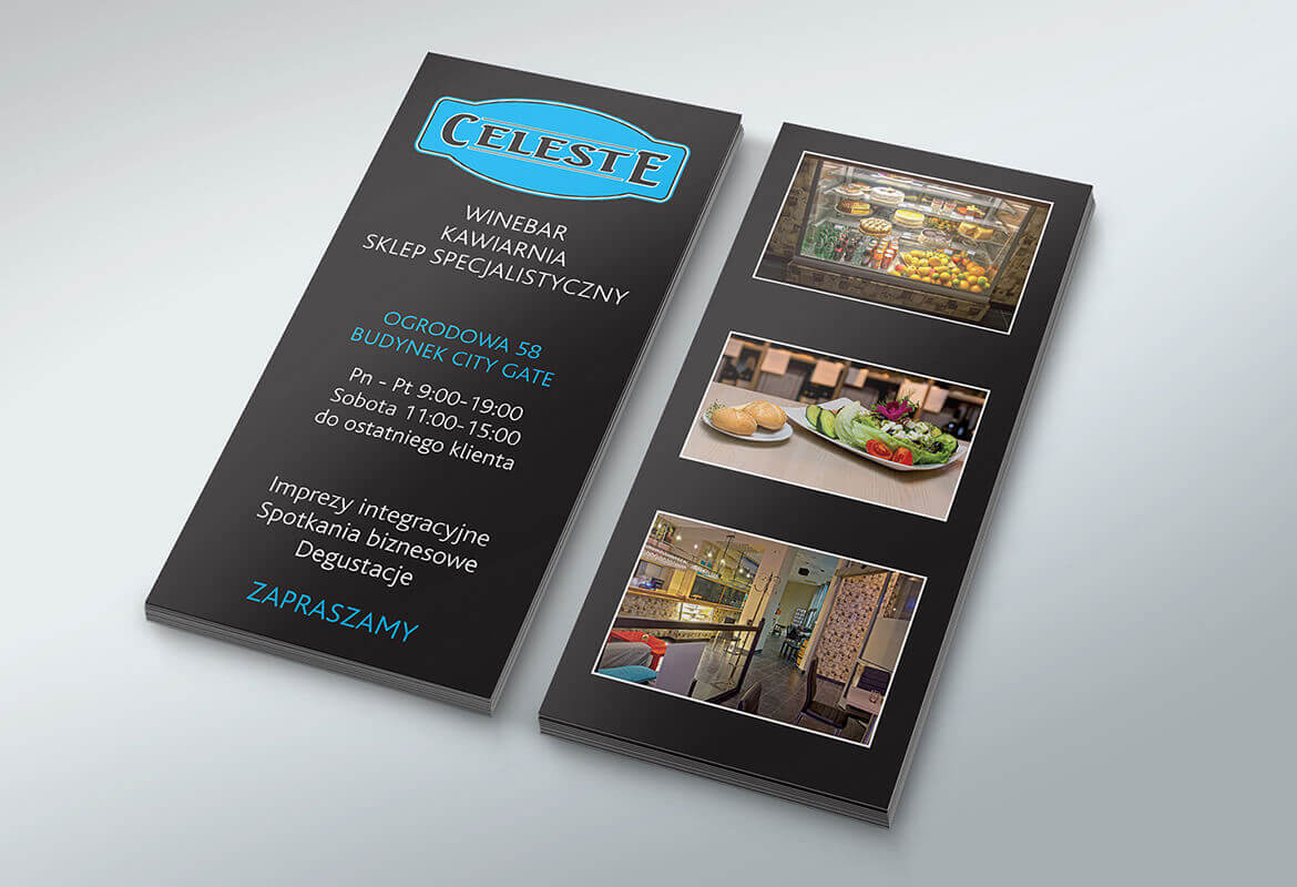 Projekt ulotki reklamowej Celeste