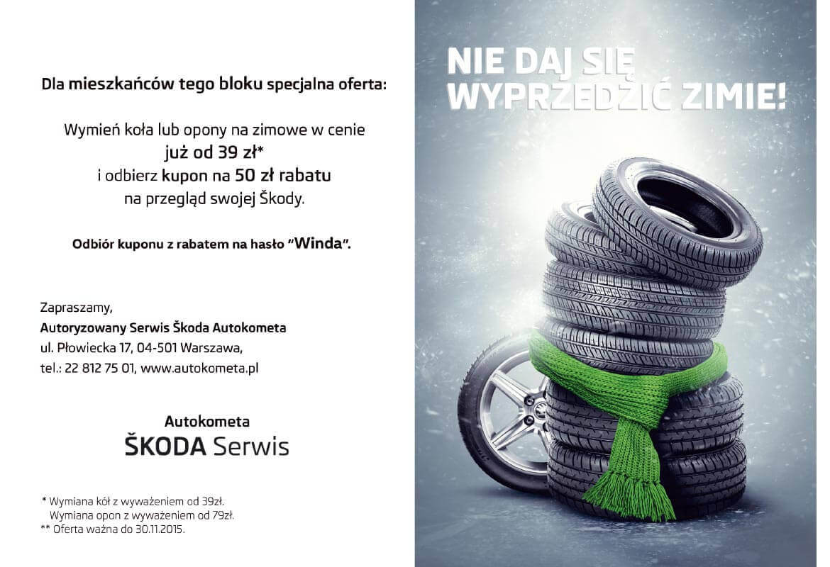 Projekt ulotki reklamowej Škoda